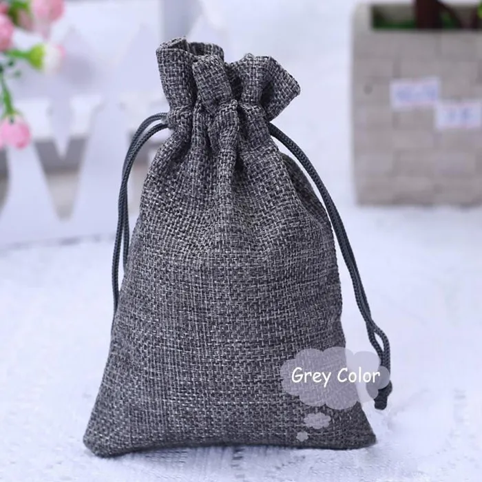 전체 5 가지 색상 Burlap Bags with drawstring 선물 황마 가방 포함 면화 안감 크기 35quotx47quot 9x12cm 3210390