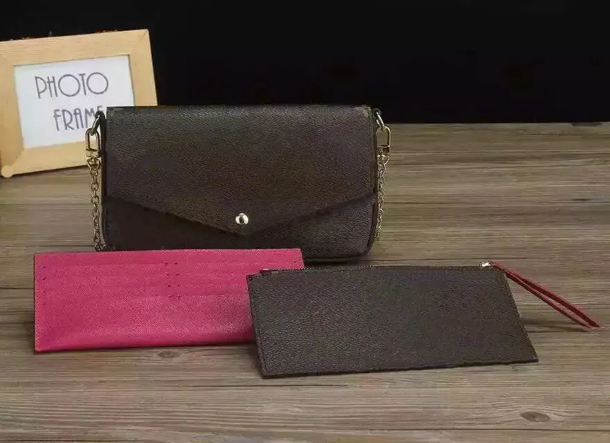 Tasarımcı omuz çantası zincirleri çanta lüks kadın debriyaj Hakiki deri flep çanta Zarf mini paket bayan telefon çantalar zincir üzerinde kart sahibi felicie cüzdan
