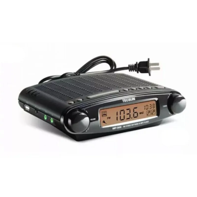 FreeShipping Original MP-300 Radio FM Stereo DSP Radio USB MP3-плеер Настольные часы ATS Alarm Портативный радиоприемник Светодиодный дисплей ^