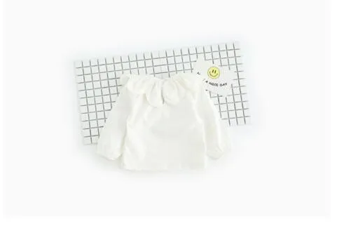 2017 INS NOUVELLE ARRIVÉE Filles Enfants chemise À Manches Longues Tournesol Pet Pan Col T-shirt Filles Causal 100% Coton Bébé Fille Blouse Free Ship