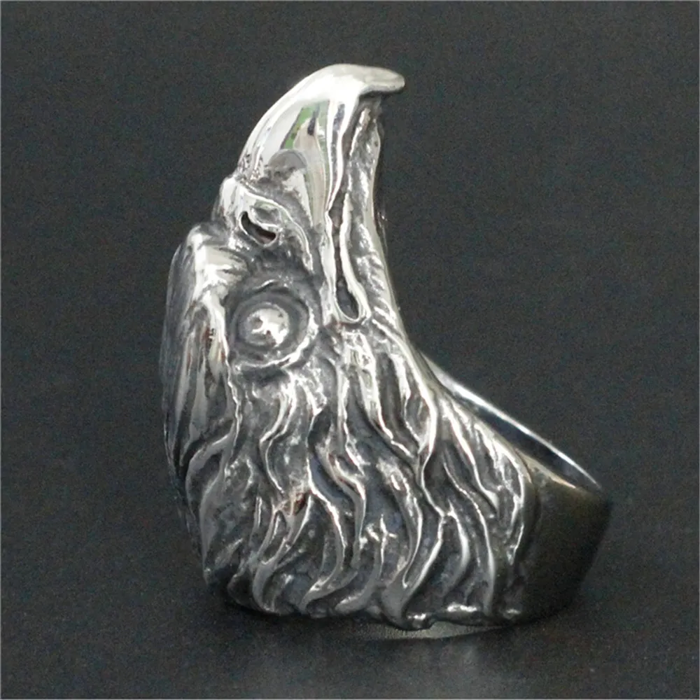 Support Drop Ship New Animal Eagle Ring 316L