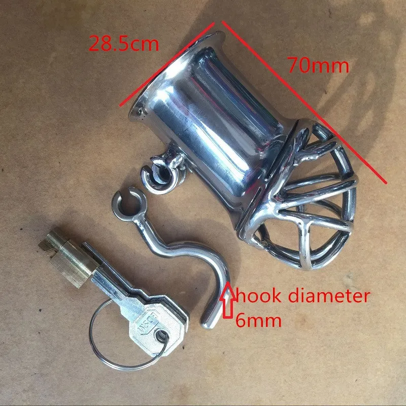 2017 nouvelle arrivée PA Lock mâle chasteté Cage en acier inoxydable dispositif de chasteté jouets sexuels pour hommes coq Ring9695877