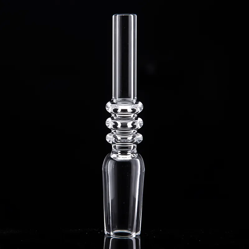 DHL New 10mm 14mm 19mm Smoking Accessories 100% Real Quartz tip with Clear Male Joint for Nectar Collect Quartz Nail NC Set