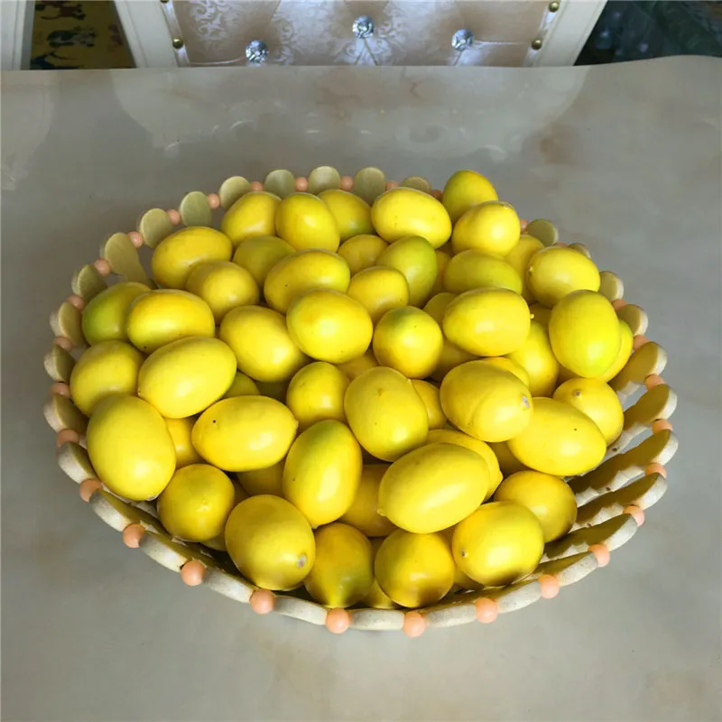 Mini giallo artificiale finto limone simulazione plastica frutta soggiorno cucina decorazione della casa tavolo ornamento decorativo ZA2603