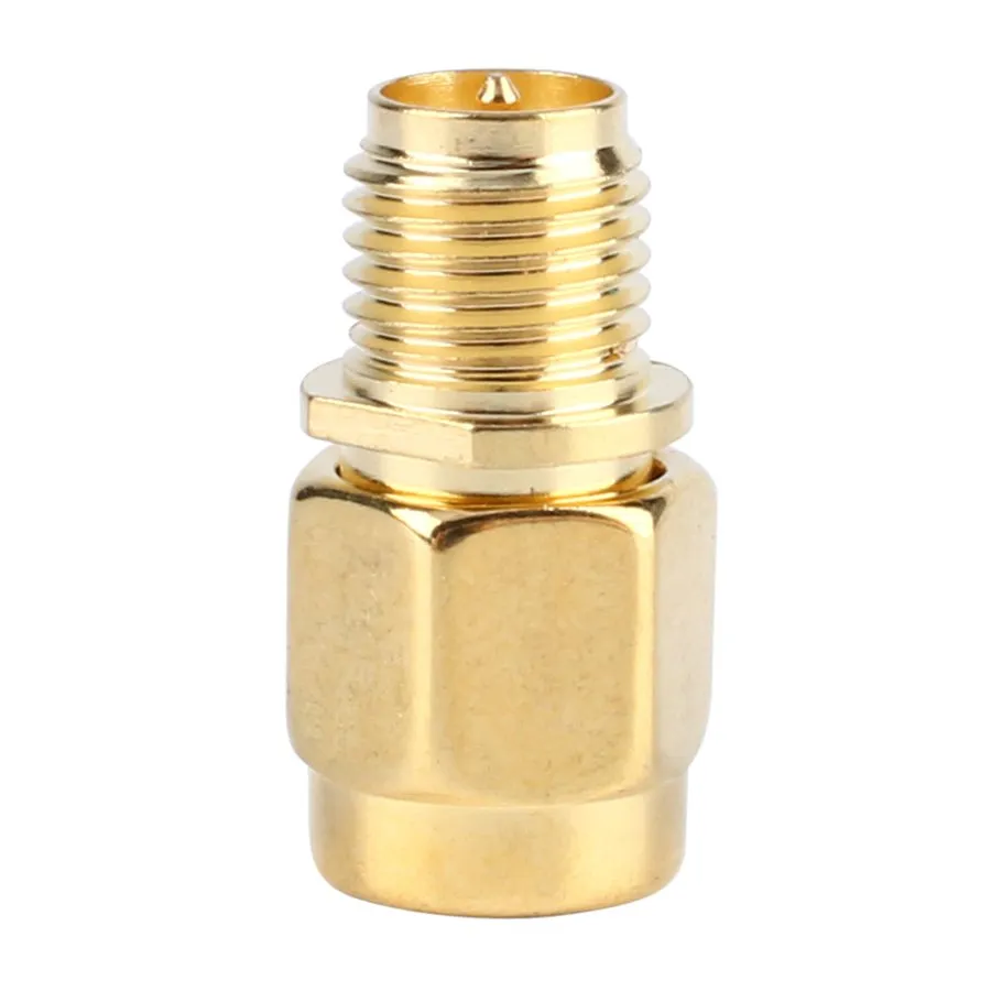 50 stks veel Voor RF Coaxkabel Vergulde Kleur RP SMA Vrouwelijke Jack naar SMA Stekker Rechte Mini Jack plug Wire Connector Adapte298M