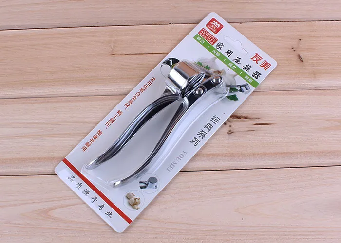 garlic presses stainless steel manual peeling garlic mashing garlic tools for barbecue picnic kitchen tools 15.5cm/6.1inch length