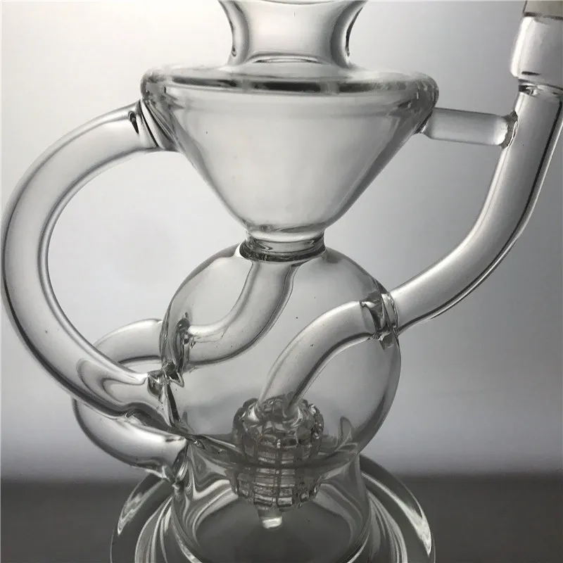 Recycler Dab Rig Vaxglas Bong Matrix Perc Olje Rigg Vattenrör Cyclone Quartz Banger Bowl Heady Bongs Vortex Hookah Rör