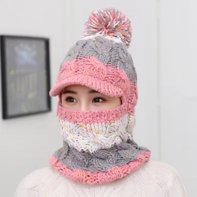 2017 couvre-chef femmes laine chapeau une pièce Bantle Collage hiver fille hiver plus chaud équitation tricot chapeau tête plus chaude