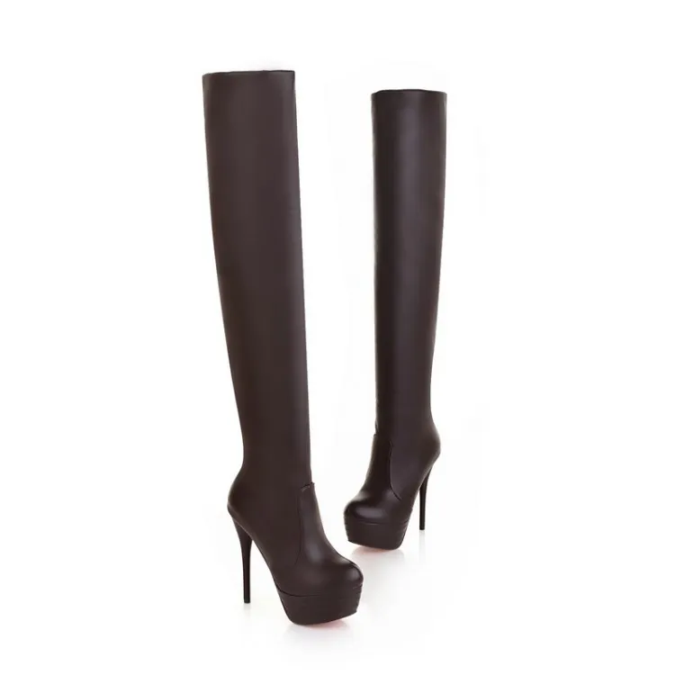 wholesaler factory price hot seller new style Knee Boots high heel Heel lifed Thigh-High FabricBoots Fashion Boots 074
