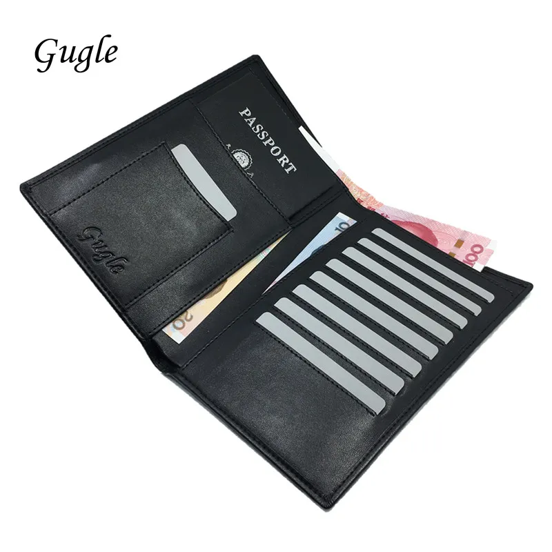 Rfid Shielded Sleeve Card Blocking Passport Cover Case Top Credit Card Holder Travel Wallet Card Protector Passport Organizer For Mans