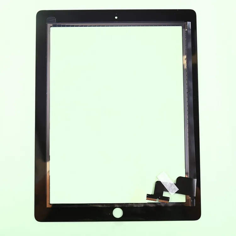 IPad 2 3 Için orijinal Ön Cam Dokunmatik Ekran Digitizer Flex Kablo Dokunmatik Panel ile Ev Düğme Meclisi Yapıştırıcı ile