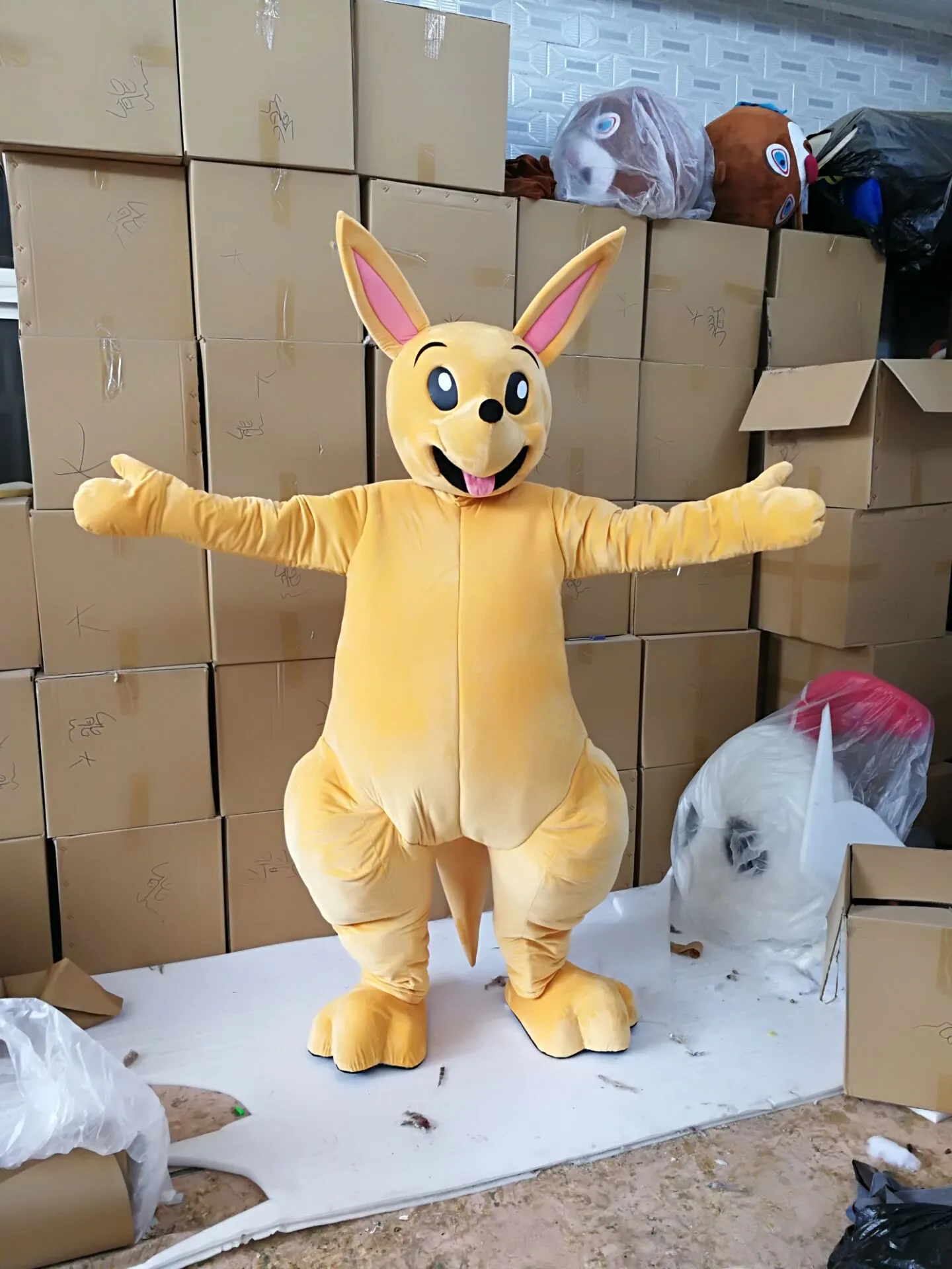 Vendeur de bande dessinée de haute qualité kangourou mascotte costume fantaisie carnaval costume livraison gratuite
