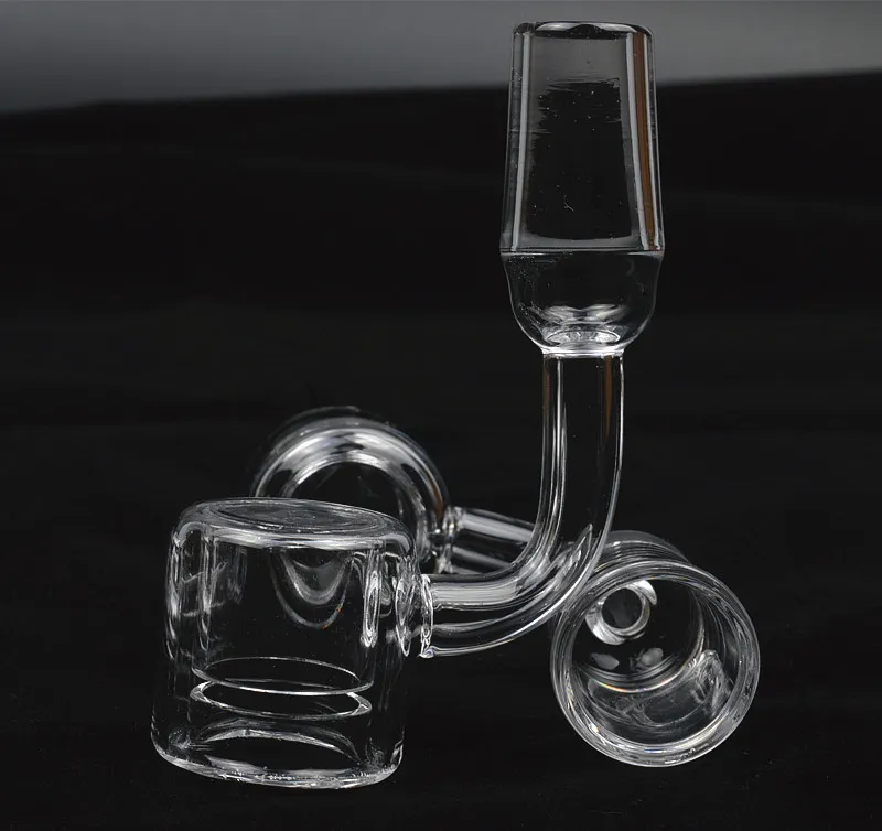 Dubbelkvarts Banger Carb Cap Nail Thermal 14mm 18mm Man Kvinna 18.8mm Ash Catcher Glass Bong Rökning Adapter Vattenrör Bägare Skålar