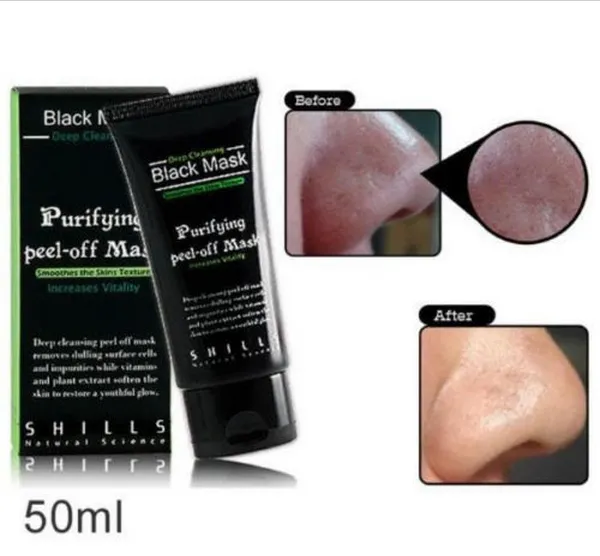 Precio barato SHILLS Mascarilla negra de limpieza profunda Limpiador de poros 50 ml Mascarilla purificante Peel-off Mascarilla facial para espinillas Envío gratuito de DHL