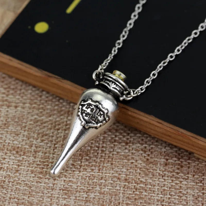 Movie jewelry Harry Felix Felicis Magic Potion Bottle Pendant Necklace Lucky Potion Necklace WA1694