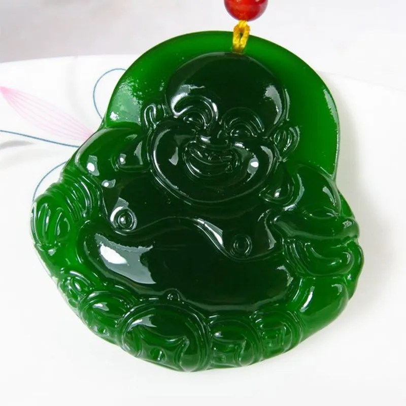 Z-GJM Naturale Xinjiang Hetian Ciondolo Tablets Giada Calcedonio Buddha in Possesso Di un Modelli Maschili Pendant Di Loto e Datevi,LAmore Di Invio,Mandare i Loro Anziani,da Inviare Agli Ami 