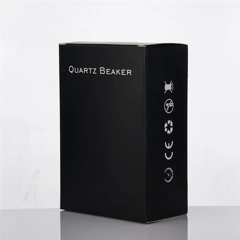 Quartz thermique Bécher Double Tube XXL Bol Plat Fumée Verre Tuyau D'eau Dab Rig Mini Bong Coffret Cadeau