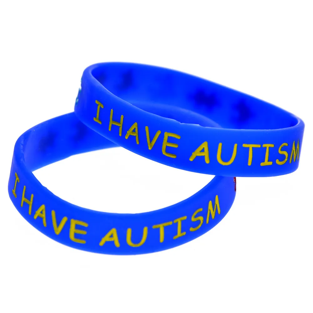 Jag har autism silikon armband för barn bär detta meddelande som en påminnelse i det dagliga livet