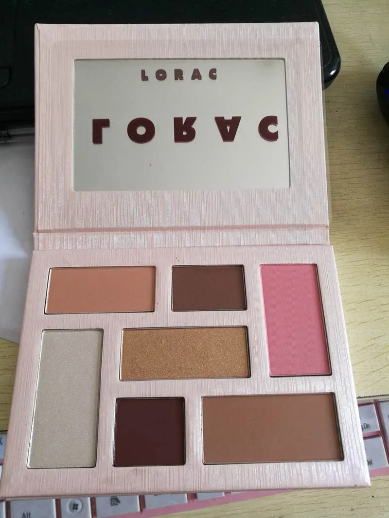 Lorac Limited Edition Pink Champagne Eye Shadow / Cheek Palette Lorac 7 Färger Blush och Eyeshadow Palett 20st / 