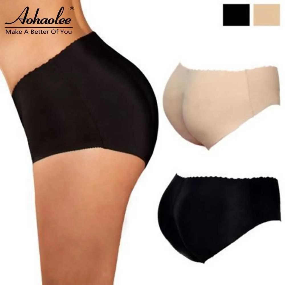 Atacado- Sexy calcinha Knickers nádega backside silicone bum acolchoado buttwing butt lifter up underwear shorts buds shapewear calcinha