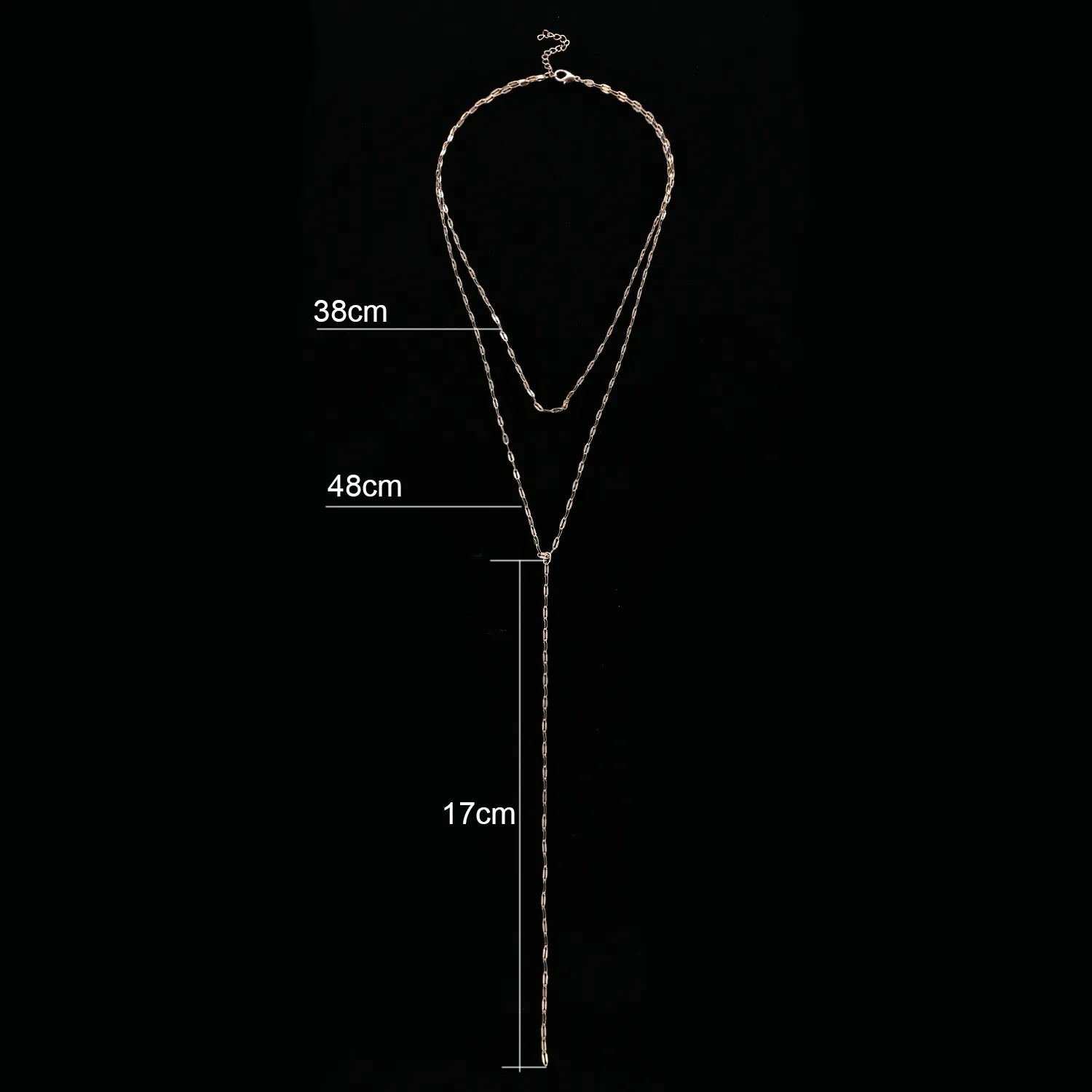 Partihandel Lång Tassel Choker Halsband Elegant Mode Dubbelskikt Collier Femme Choker Collar Kedja Halsband för kvinnor Smycken