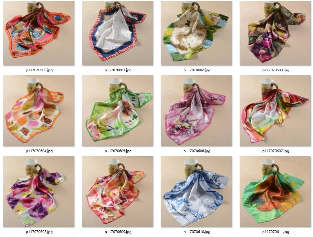 Underbar 100% Mulberry Silk Multipurpose Womens Square Scarf Scarves Handbag Accessorry # 4038