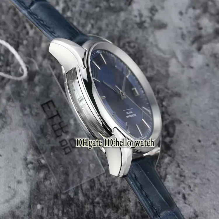 High Quality Hour Vision CoAxial 8500 Automatic Blue Dial 43333412103001 Men039s Watch Blue Leather Strap Cheap New Watch3791711