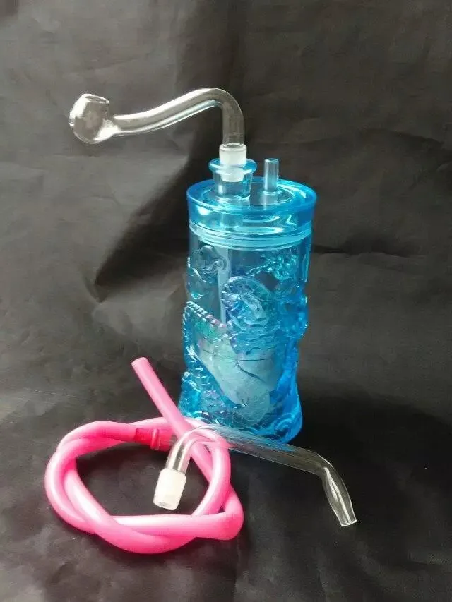 Dragon Glass Bongs Accessories Glass Rökande rör Färgglada Mini Multi-färg Handrör Bästa sked Glas