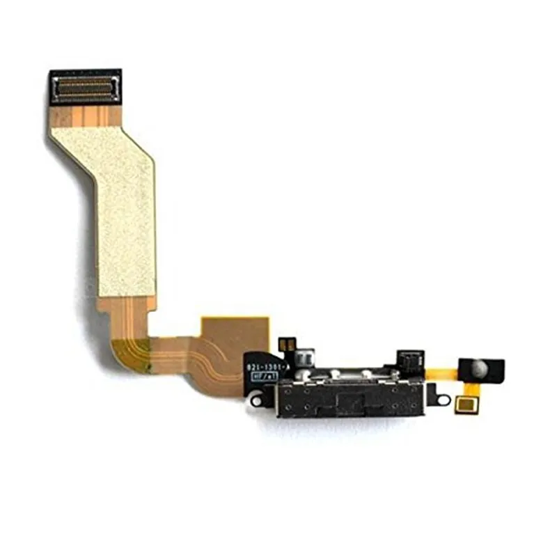 200 pcs Novo Carregador de Conector de Dock USB Carregando Porta Flex Cable Substituição para iphone 4 4S Frete Grátis