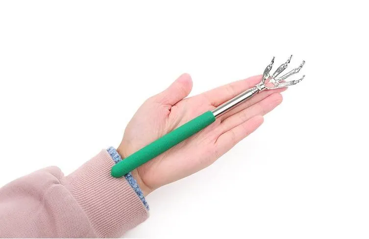 Convenient Claw Telescopic Ultimate Stainless Steel Back Scratcher extendible From 22 to 59cm