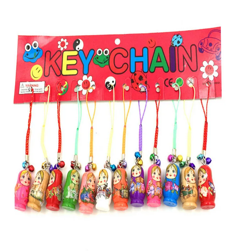 mini Russische pop met houten handwerkhanger toerisme souvenir speelgoedpop accessoires2209192