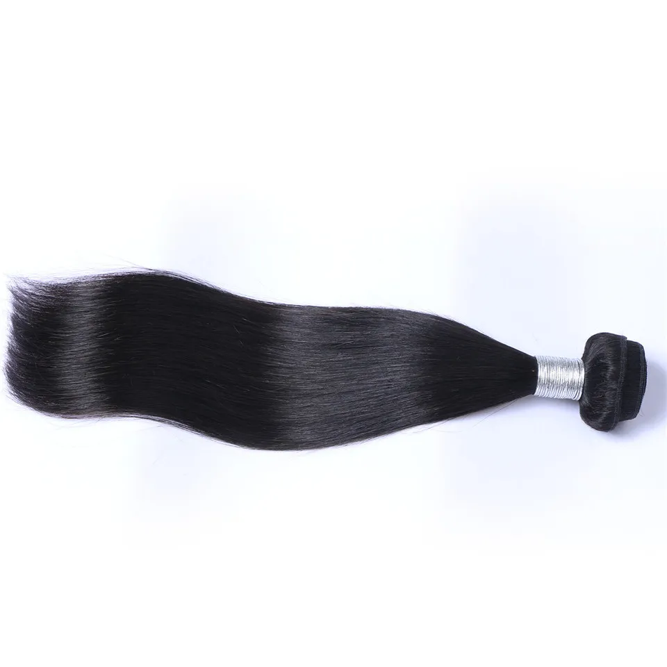 Capelli lisci brasiliani tesse 3 pacchi con chiusura centrale 3 parti doppia trama estensioni dei capelli umani tingibili 100gpc2588308