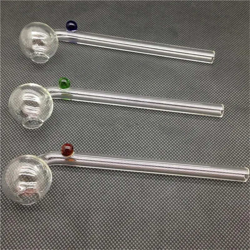 14 см 5,5-дюймовый изогнутые стеклянные масляные горелки трубы с различными цветными балансировщиками Pyrex водные трубы Bubbler Columing Accessries