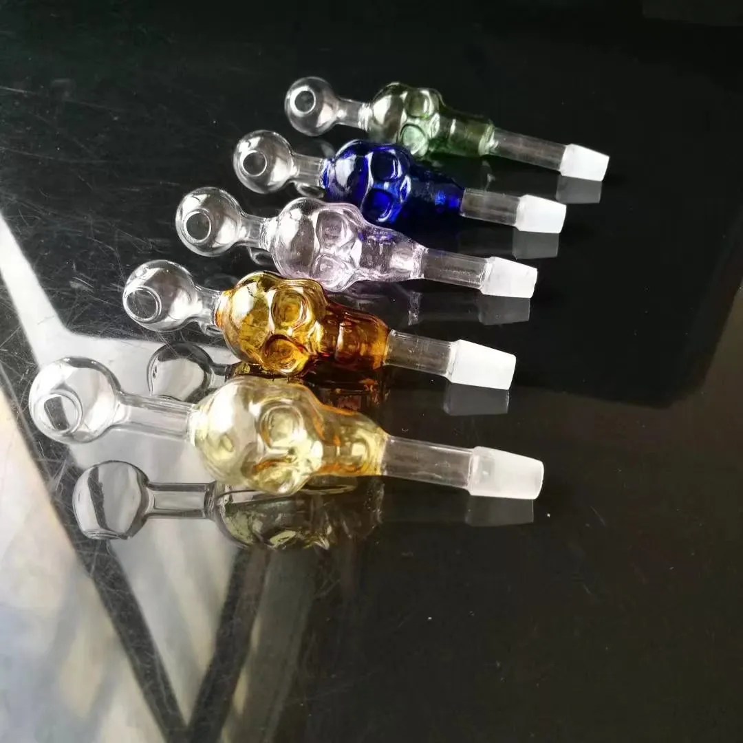 2016 spezielle Schädel Glas Bongs Ölbrenner Konzentrat Handpfeifen Tragbare Dampf Rig Bongs Zubehör SW05