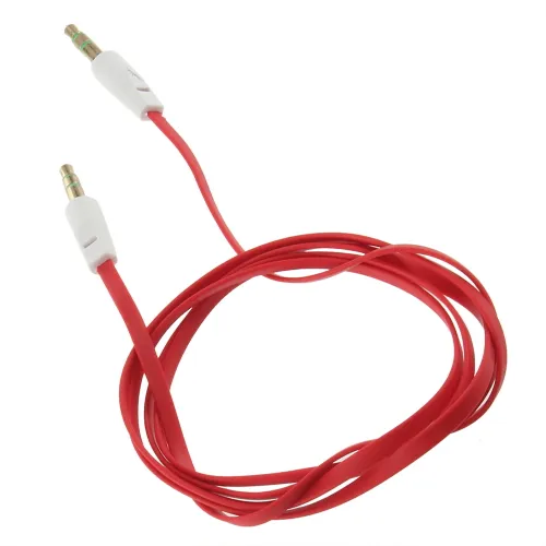 Groothandel / partij auto aux audiokabel platte noedels audiokabel 3.5mm audio voor daling