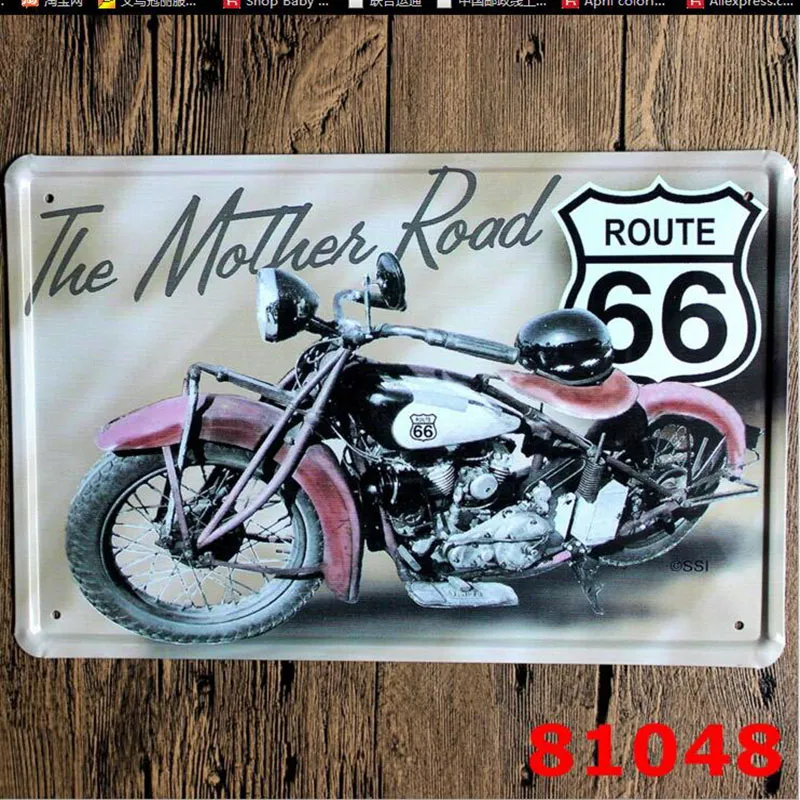 Wakacje Dekoracji Motocykl Vintage Craft Tin Sign Retro Metal Malarstwo Antyczne Żelazne Plakat Bar Pub znaki Wall Art Naklejki