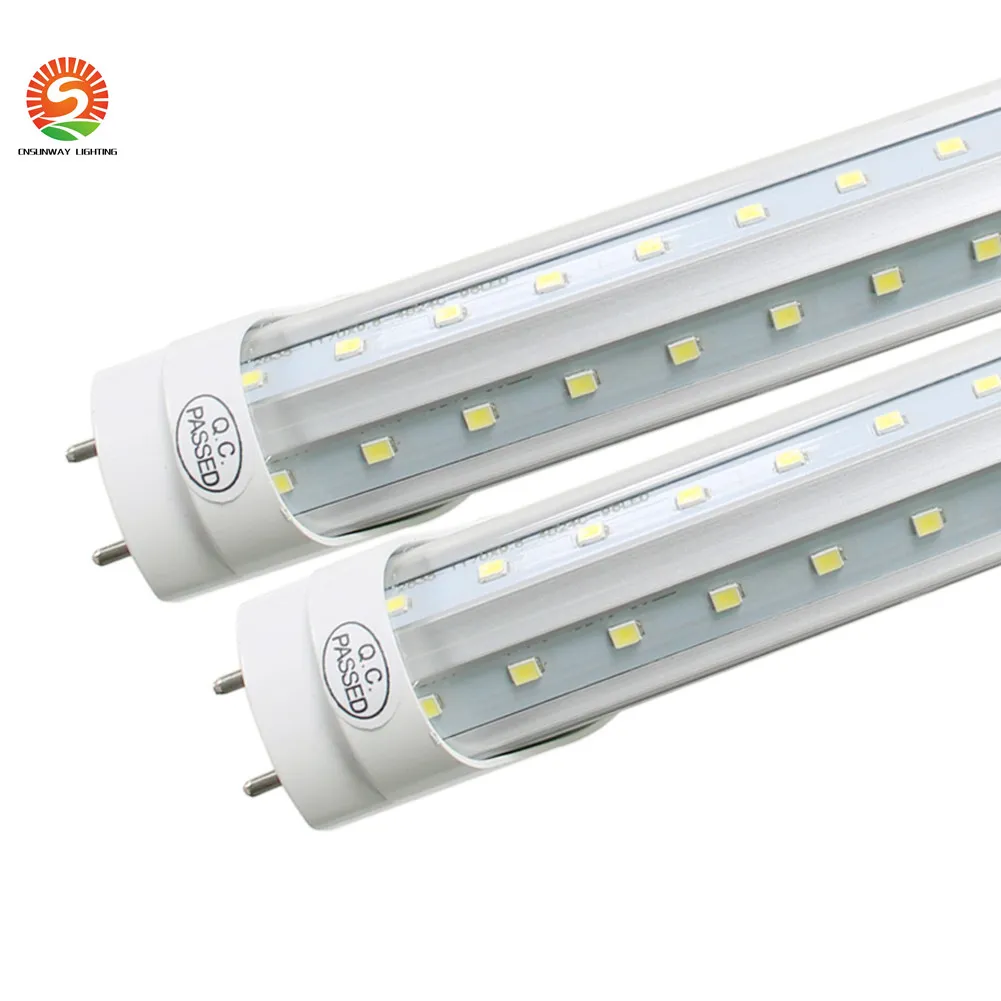 SUNWAY LIGHTING LED Tube Light g13 2 pin 8ft 6FT 5FT 4FT 1.2M-2.4m LED V Shape Double Glow Lights For cooler door