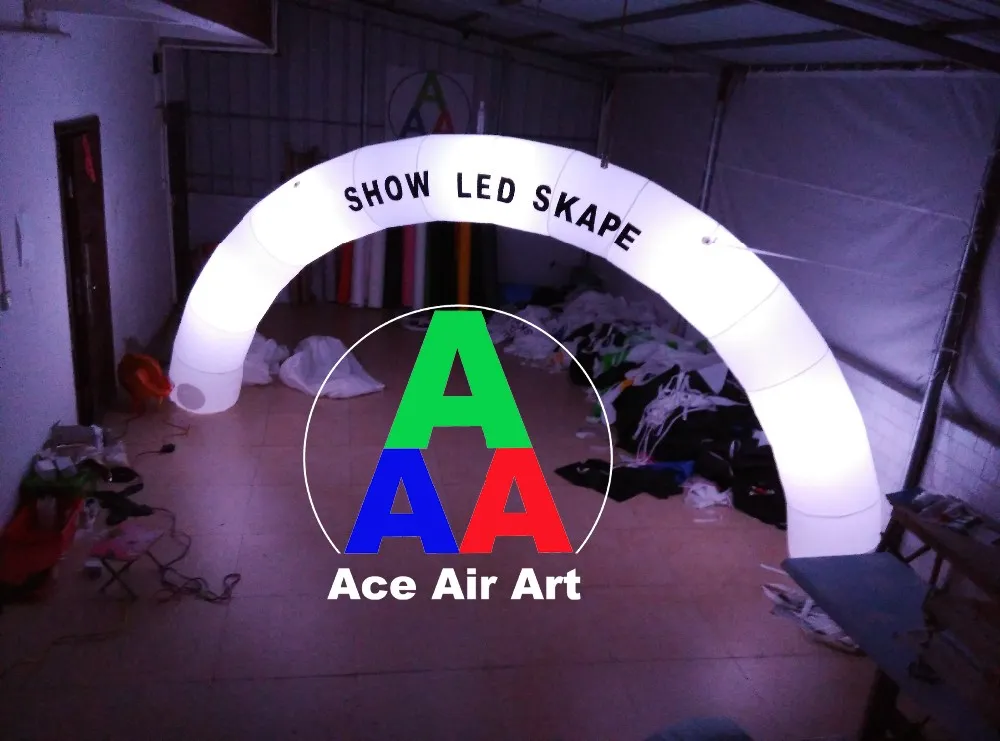 Semcircle opblaasbare advertentie Arch Stage Archway met LED Light voor feestevenementhandelshow met kleurrijke verlichting