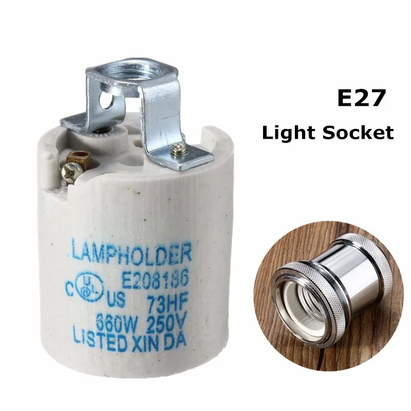 Edison Douille De Lampe E27 Vintage Adaptateur Lumière Socket