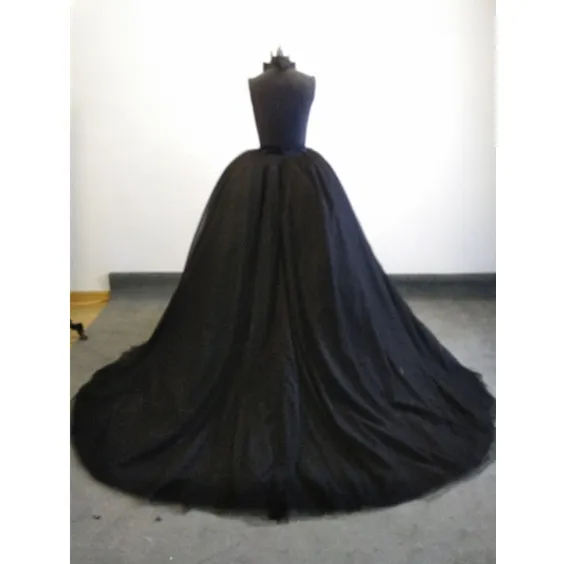 Sexy Black Ball Jurns prom jurken mouwloze lange avondjurken Volledige crêpe jurken voor feestjurken2567097