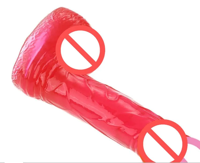 Crystal Jelly Dildo Penis Realistic Dildos Sex Toys for Women Masturbation Orgasm Gay Game 12525cm av DHL3209470