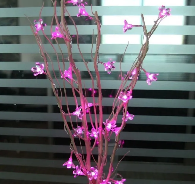 Getrocknete Blumen Baum LED Light Branches natürliche 25 Kirschbaum Blumen Zimmer Christbaumkugel Licht Girlande