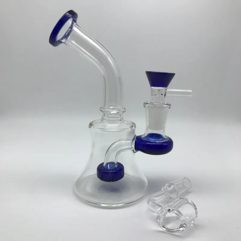 6 tum glas bongs oljeplattor med gratis 4mm kvarts banger nagel och glasskålar 14mm kvinnliga heady bägare DAB riggar vattenrör