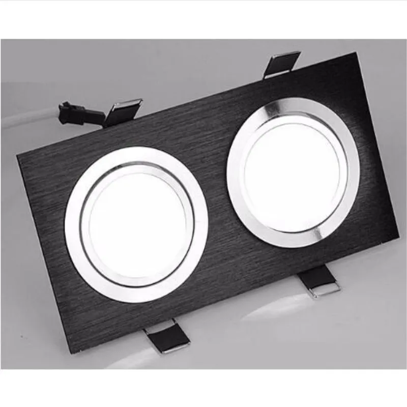 Gorąca sprzedaż czarna skorupa LED COB Dimable Downlights Pojedynczy lub podwójna twarz 10 W / 2x10W Ciepłe białe zimne białe AC 90-260V CEROHS