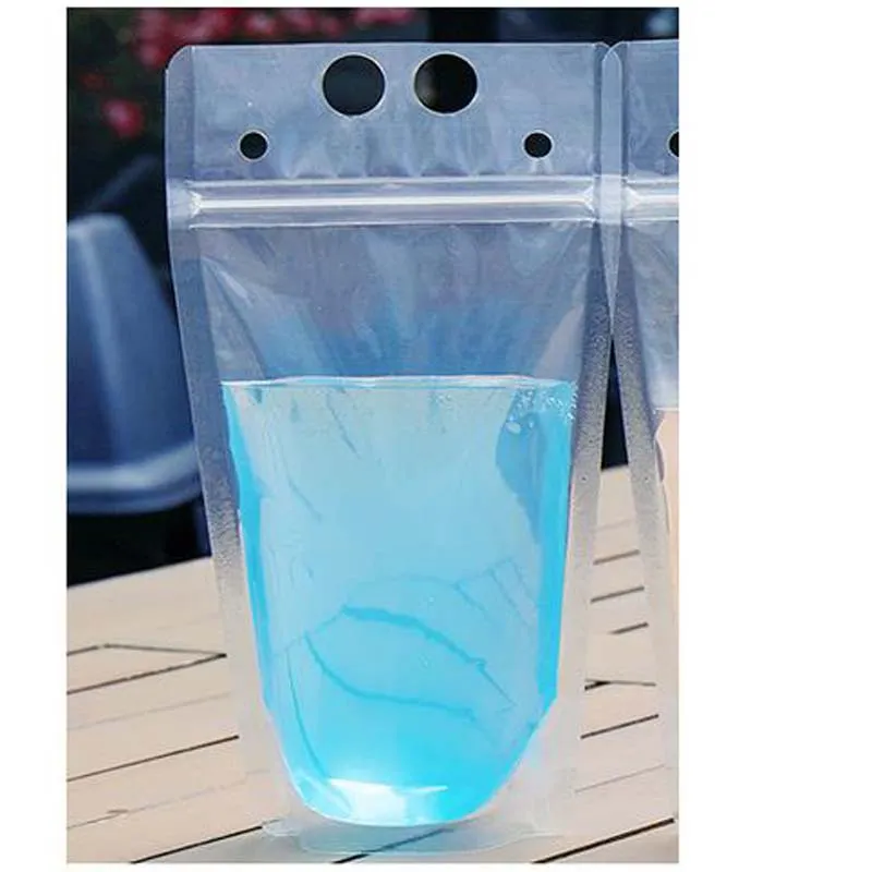 450ml Transparent Self-sealed Plastic Beverage Bag DIY Drink Milk Coffee Container Drinking Bag Fruit Juice Food Storage Bag