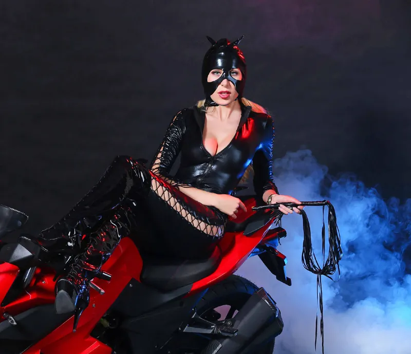 Catwoman Sexy Cosplay Catsuit femmes à lacets combinaison à fermeture éclair chat maîtresse jeu de rôle Costume d'halloween avec masque