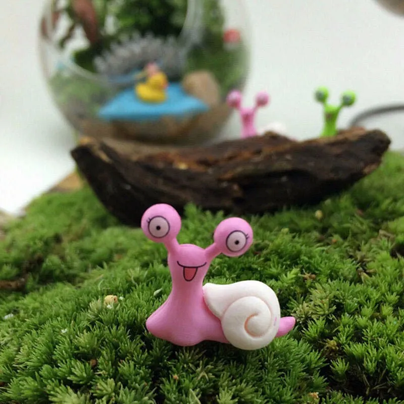 / Set Giardino Dollhouse Toys Giocattoli Mini lumache Micro Paesaggio in vaso Bonsai Accessori Ornamenti Figurina Decor