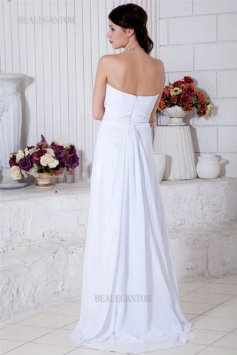 2017 New Elegant Real Photo Chiffon Wedding Dresses Sweetheart A-Line Plus Size Wedding Party Bridal Gowns BM35