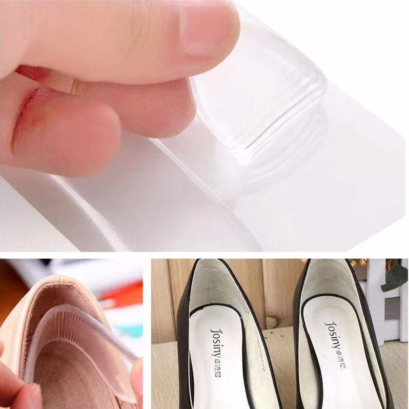 Nya modeinsoler för skor Silikon Gel Heel Cushion Protector Shoe Insats Pad Insole Drop Ship