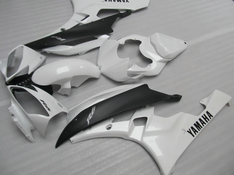 Injection molding fairing kit for Yamaha YZF R6 2006 2007 white black fairings set YZFR6 06 07 OT07